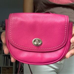Purple/pink Coach Leather Crossbody Bag